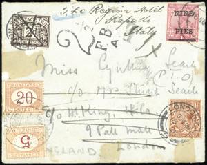 INDIA/GREAT BRITAIN/ITALY 1921 - Redirected ... 