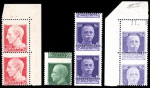 REGNO DITALIA 1929 - Sette esemplari della ... 