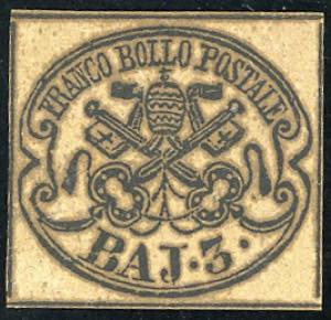 1852 - 3 baj camoscio, inchiostro nero ... 