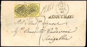 1866 - 4 baj giallo (5A), due esemplari, ... 