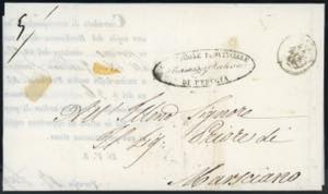1852 - 5 baj bianco rosaceo (6a), ... 