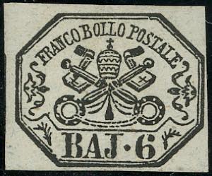 1852 - 6 baj grigio perla (7Aa), gomma ... 