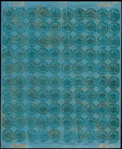 1854 - 7 baj azzurro, INCHIOSTRO ... 