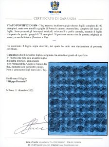 1854 - 7 baj azzurro, INCHIOSTRO ... 