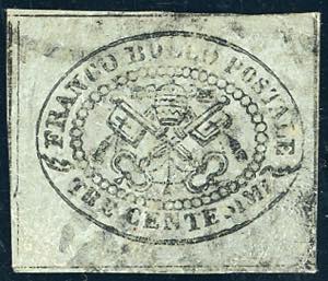 1867 - 3 cent. grigio (15), usato, perfetto. ... 