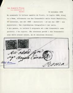 1868 - 10 cent. vermiglio arancio, ... 