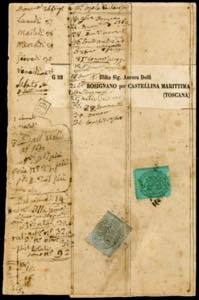 1868 - 3 cent. grigio, 5 cent. azzurro ... 