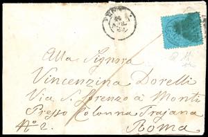 1869 - 5 cent. azzurro chiaro (25), ottimo ... 