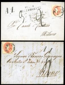 1862/63 - 5 soldi (33), due esemplari su ... 