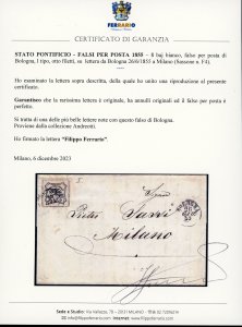 1855 - 8 baj bianco, falso per ... 