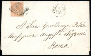 1870 - 10 cent. De La Rue (T17), separato in ... 