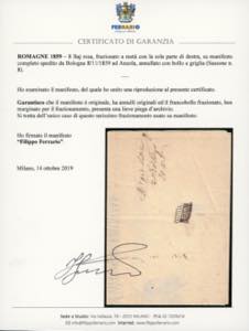 1859 - 8 baj rosa, frazionato a ... 