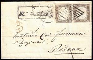 1860 - 10 cent. bruno grigiastro (Sardegna ... 