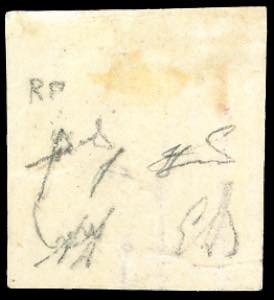 1851 - 5 cent. nero grigiastro ... 