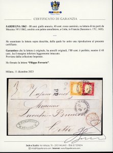 1862 - 80 cent. giallo arancio, ... 