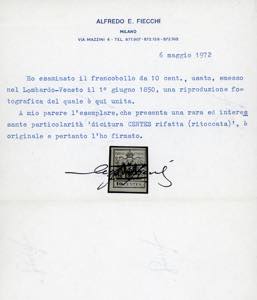 1850 - 10 cent. grigio nero, I ... 