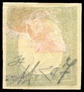 1854 - 5 cent. verde oliva scuro ... 