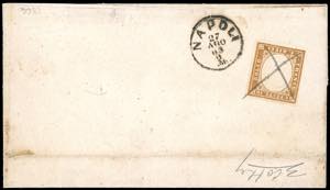1863 - 5 cent. verde e, al verso, ... 