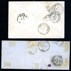 1863 - Due lettere per la Svizzera ... 