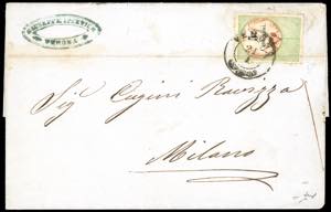 1856 - 5 cent. marca da bollo tipografica ... 