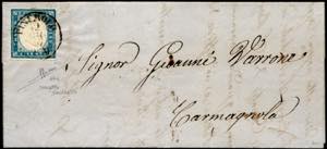 1857 - 20 cent. cobalto verdastro (15e), ... 