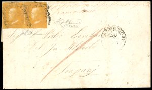 1859 - 1/2 grano arancio, II tavola, carta ... 