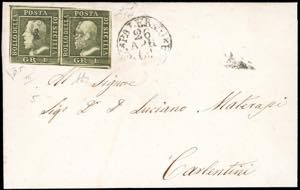 1860 - 1 grano verde oliva chiaro, III ... 