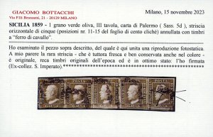 1859 - 1 grano verde oliva, III ... 