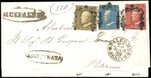 1859 - 2 grana azzurro oltremare, I tavola, ... 