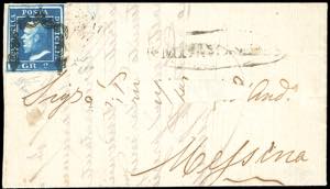 1859 - 2 grana azzurro scurissimo, III ... 