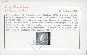 1859 - 5 grana vermiglio chiaro, I ... 