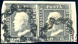 1859 - 20 grana ardesia violaceo (13d), ... 