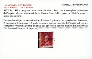 1859 - 50 grana lacca bruno scuro ... 