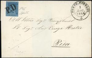 1852 - 2 crazie azzurro vivo su azzurro ... 