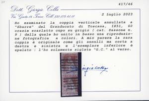 1851 - 60 crazie scarlatto cupo ... 