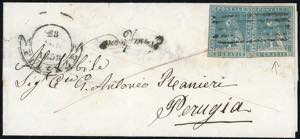 1858 - 2 crazie azzurro, II emissione (13), ... 