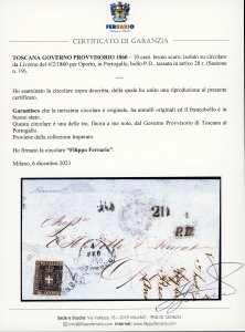 1860 - 10 cent. bruno (19), tre ... 