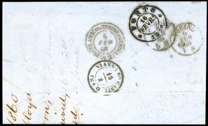 1860 - 10 cent. bruno (19), tre ... 