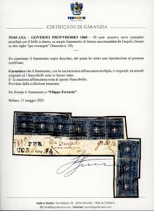 1860 - 20 cent. azzurro (20), nove ... 