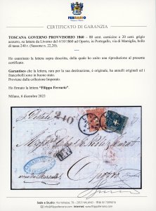 1860 - 80 cent. carnicino e 20 ... 