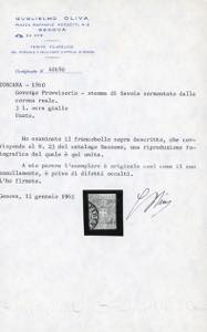 1860 - 3 lire ocra giallo (23), ... 