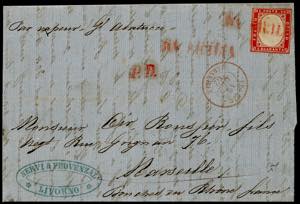 1862 - DA SICILIA, punti 10 - 40 cent. ... 
