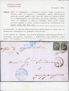 1879 - 5 cent. De La Rue, tiratura ... 