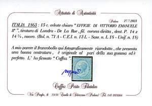 1863 - 15 cent. De La Rue, ... 