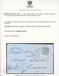 1863 - 15 cent. De La Rue (L18), ... 