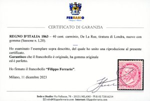 1863 - 40 cent. De La Rue, ... 