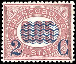 1878 - 2 cent. su 0,05 lire Servizio ... 