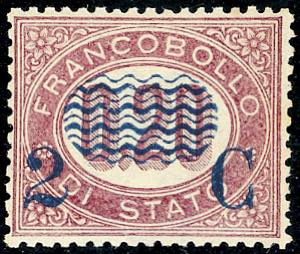 1878 - 2 cent. su 0,20 lire Servizio ... 