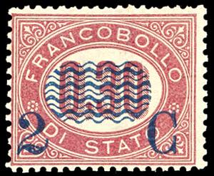 1878 - 2 cent. su 0,30 lire Servizio ... 