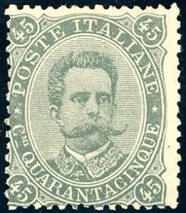 1889 - 45 cent. Umberto I (46), gomma ... 